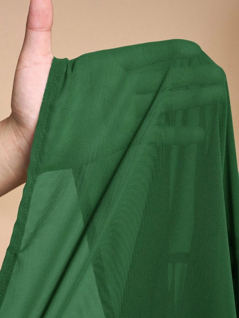 Green Women's Pleated Robe And Wide Leg Pants Set - Picture 7 of 7